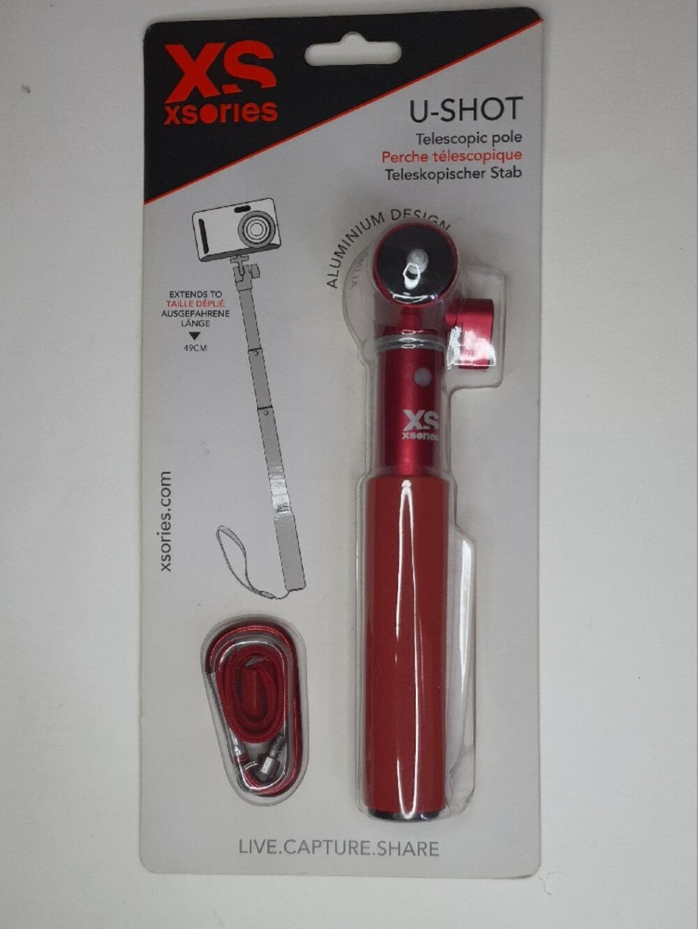 U-Shot Red Telescopic Camera Monopod NWT